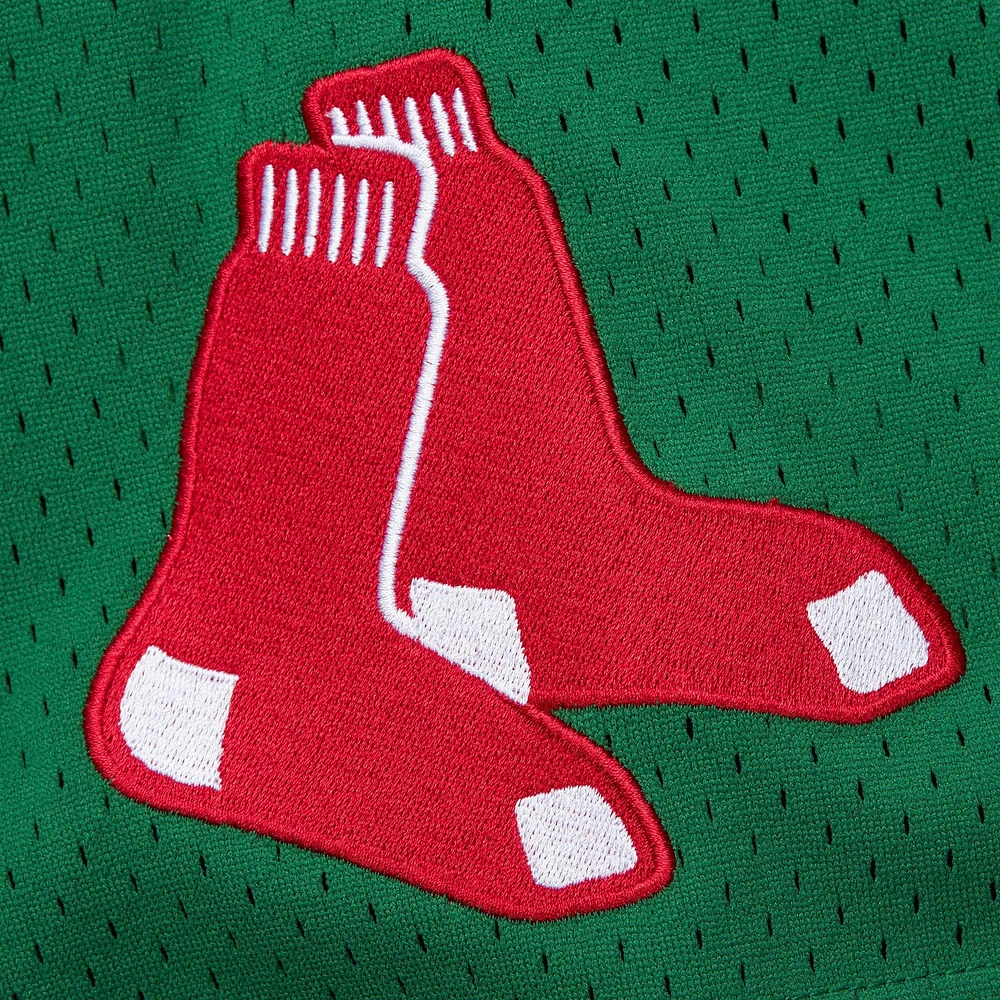 Mitchell & Ness David Ortiz Kelly vert Boston Red Sox Cooperstown Collection maillot d'entraînement au bâton en maille pour hommes