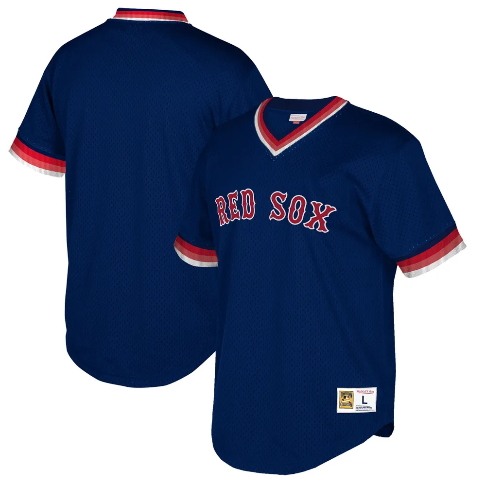 Lids Boston Red Sox Mitchell & Ness Big Tall Cooperstown Collection Mesh  Wordmark V-Neck Jersey - Navy