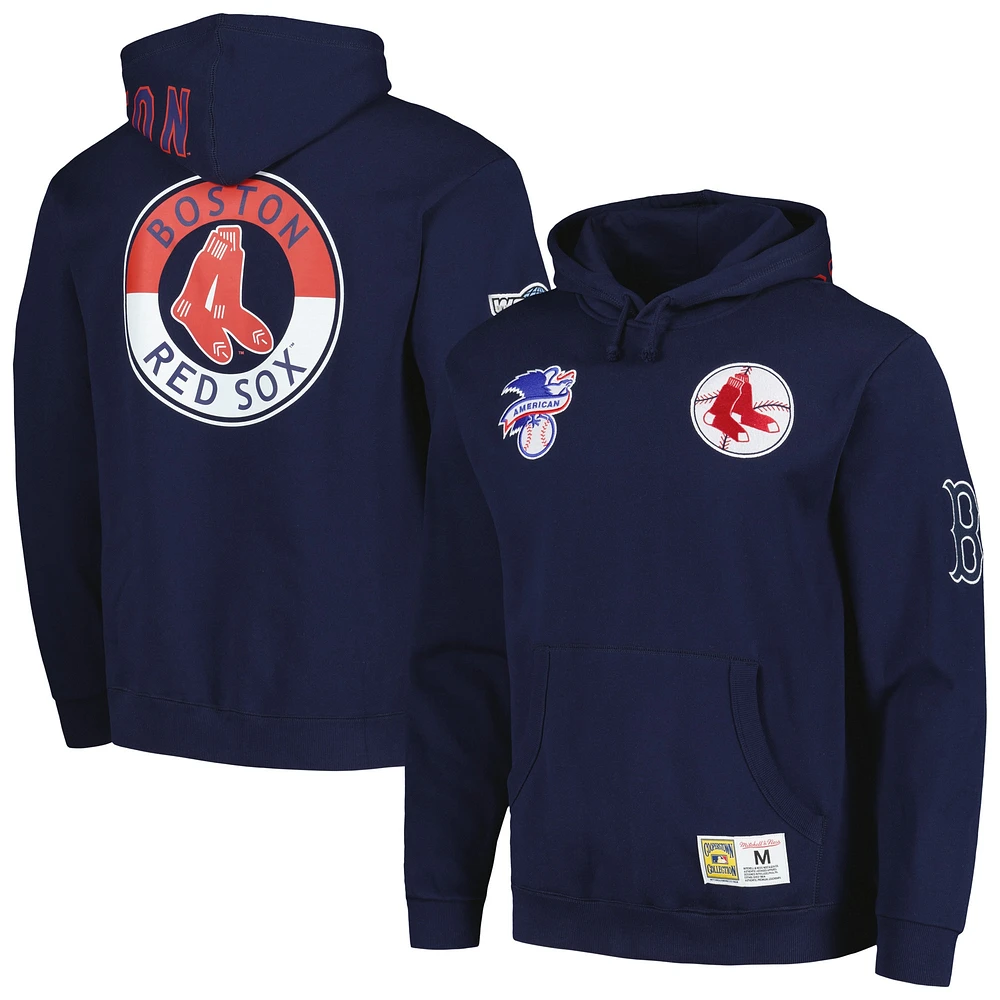 Men's Mitchell & Ness Navy Boston Red Sox City Collection Pullover Hoodie