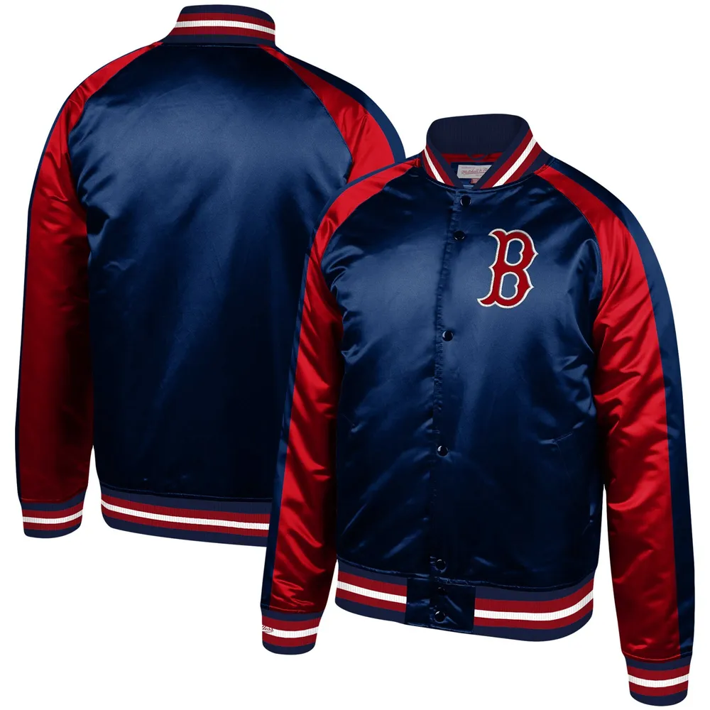 Lids Boston Red Sox Mitchell & Ness Colorblocked Full-Snap Raglan Jacket -  Navy