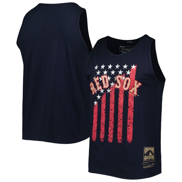 Débardeur pour homme Mitchell & Ness Navy Boston Red Sox Cooperstown Collection Stars and Stripes