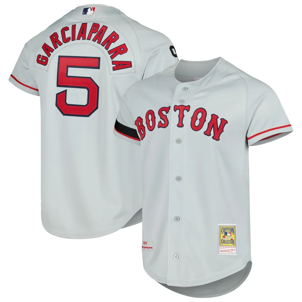 Mitchell & Ness Men's Mitchell & Ness Nomar Garciaparra Gray Boston Red Sox  Cooperstown Collection Authentic Jersey