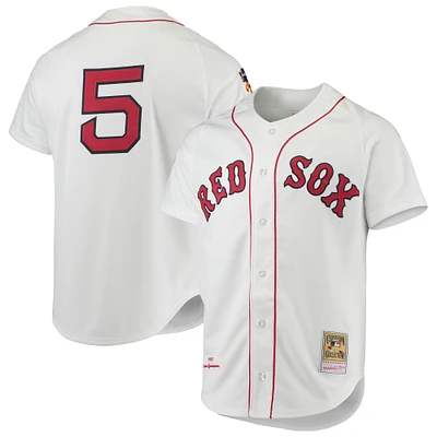 Maillot authentique de la collection Cooperstown 1997 des Red Sox Boston blanc Nomar Garciaparra Mitchell & Ness pour hommes