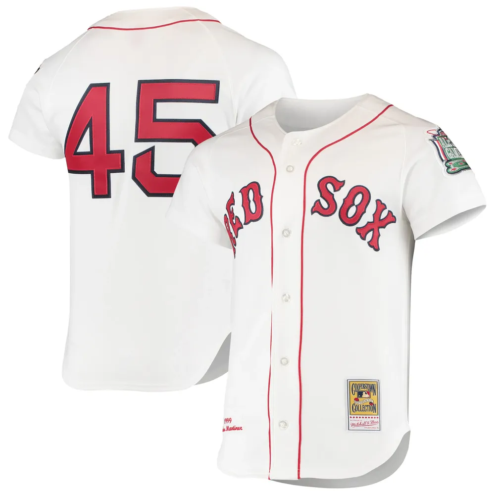 Youth Boys Pedro Martinez Navy Boston Red Sox Cooperstown Collection Mesh  Batting Practice Jersey