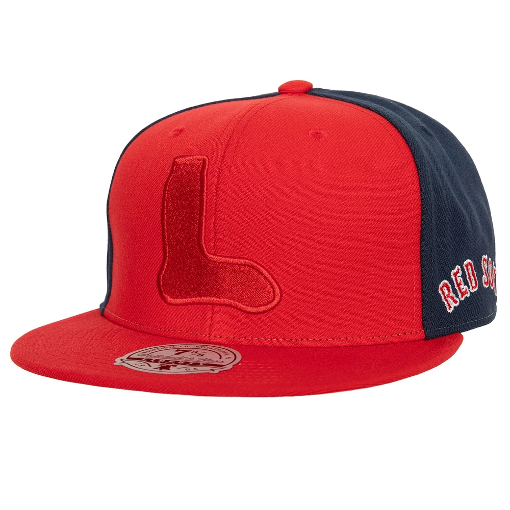 Casquette ajustée pour hommes Mitchell & Ness Red/ Boston Red Sox Bases Loaded