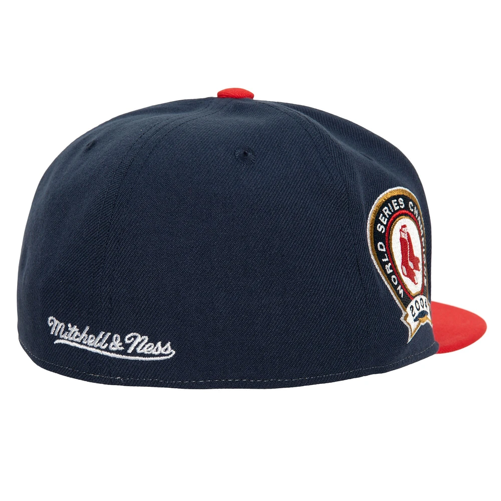 Casquette ajustée pour hommes Mitchell & Ness Red/ Boston Red Sox Bases Loaded