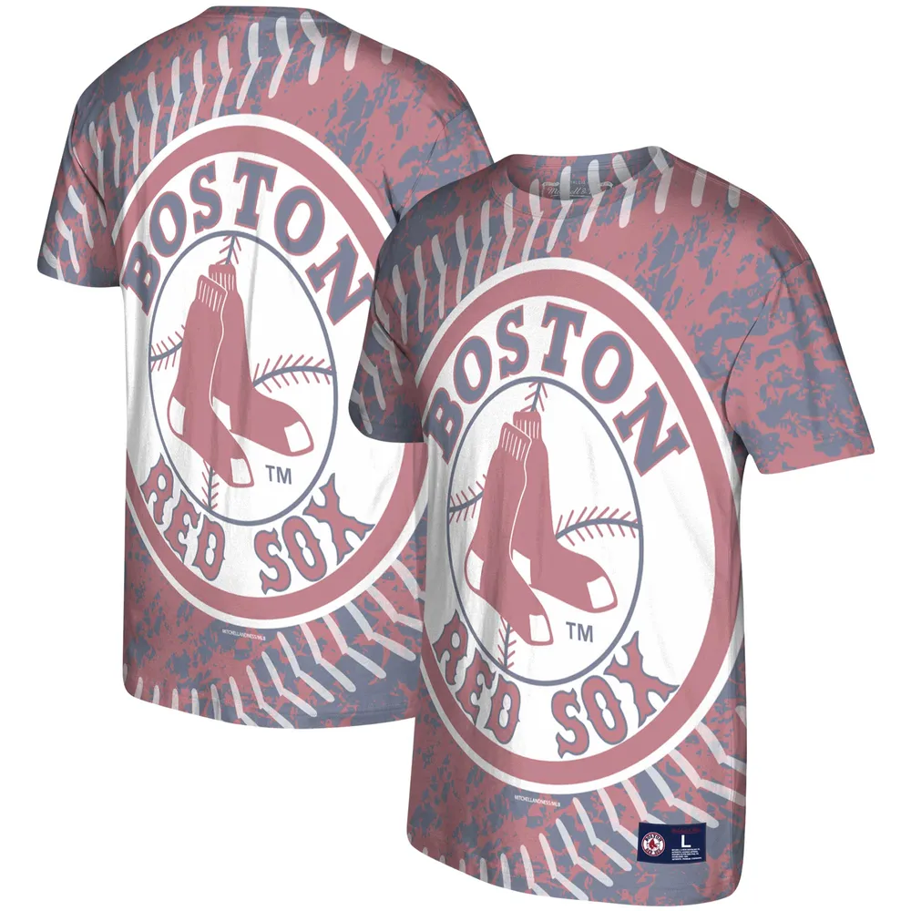 Boston Red Sox Mitchell & Ness Cooperstown Collection Wordmark Slub Long  Sleeve T-Shirt - Navy