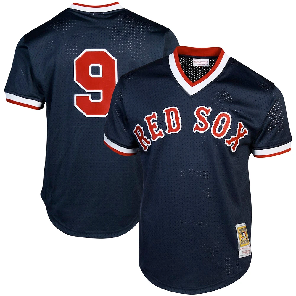 Mitchell & Ness Ted Williams Navy Boston Red Sox Cooperstown Collection Maillot d'entraînement au bâton Big Tall Mesh pour homme