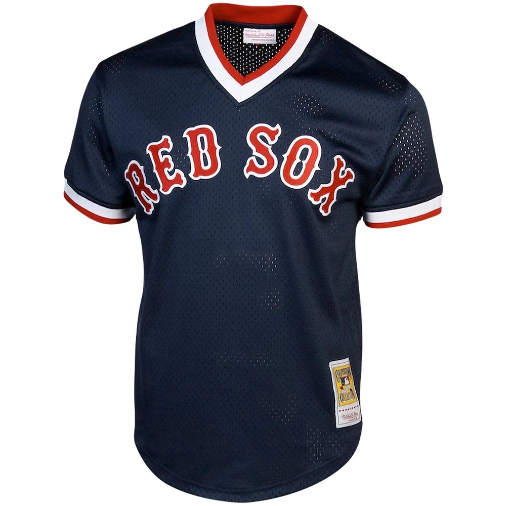 Mitchell & Ness Ted Williams Navy Boston Red Sox Cooperstown Collection Maillot d'entraînement au bâton Big Tall Mesh pour homme