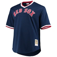 Men's Mitchell & Ness Wade Boggs Navy Boston Red Sox Big Tall Cooperstown Collection Mesh Batting Practice Jersey