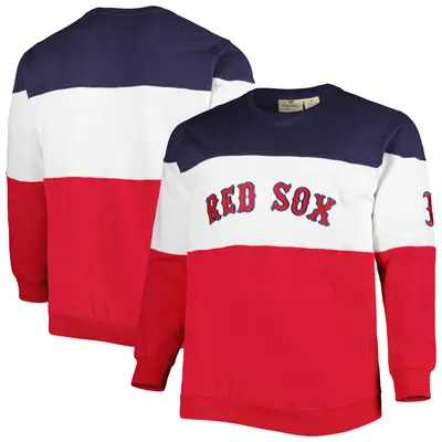 Boston Red Sox Big & Tall Pullover Sweatshirt - Navy/Red