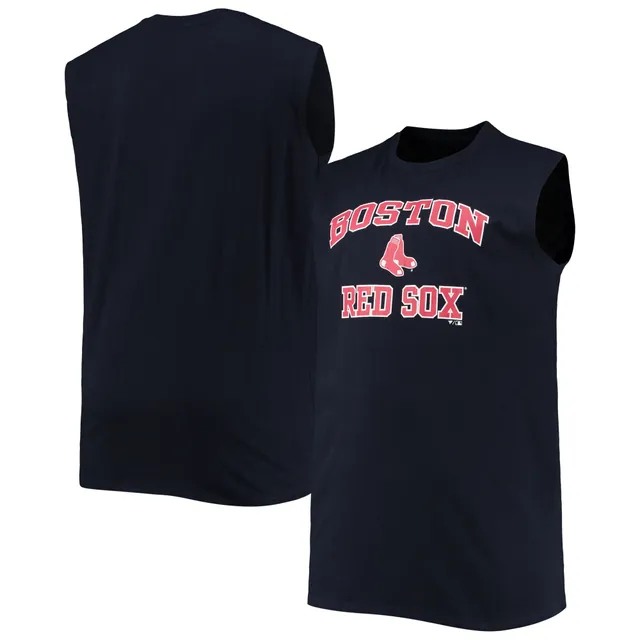 Men's Starter Navy/Red Houston Texans Logo Touchdown Fashion Tank Top Size: Medium