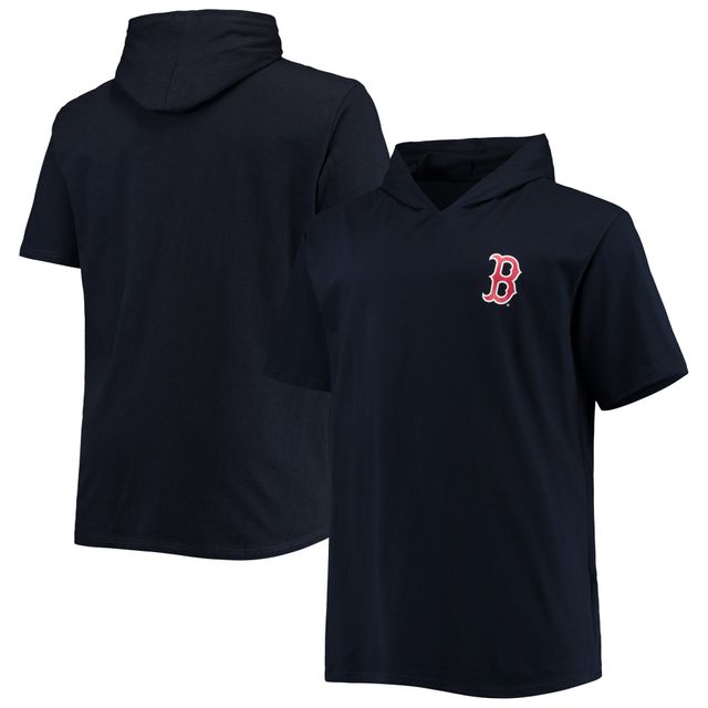 T-shirt à capuche manches courtes en jersey bleu marine Boston Red Sox Big & Tall pour hommes