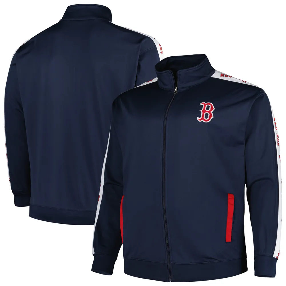 Veste de survêtement en tricot Big & Tall Boston Red Sox pour homme, bleu marine