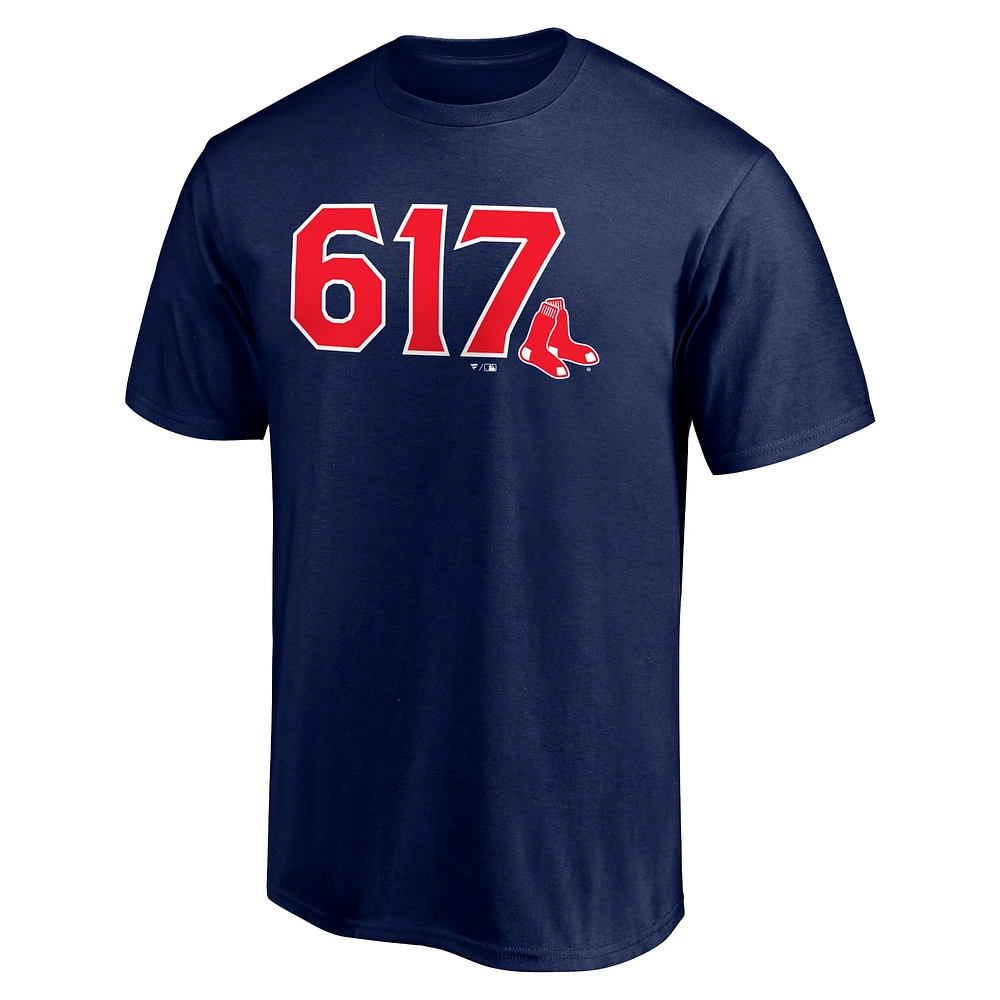 T-shirt bleu marine pour homme Boston Red Sox Hometown 617