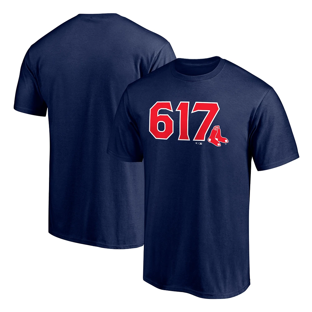 T-shirt bleu marine pour homme Boston Red Sox Hometown 617