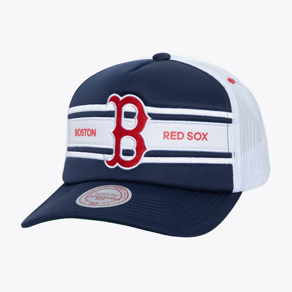 Men's   Navy Boston Red Sox Sideline Trucker Adjustable Hat