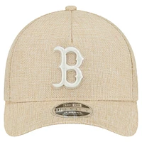 Casquette ajustable 9FORTY en coton tissé beige Boston Red Sox pour homme New Era M-Crown A-Frame