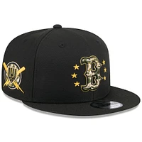 Casquette Snapback 9FIFTY New Era pour homme, noire, Boston Red Sox, Journée des forces armées 2024