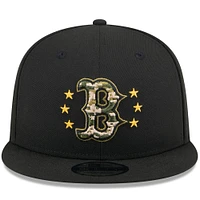 Casquette Snapback 9FIFTY New Era pour homme, noire, Boston Red Sox, Journée des forces armées 2024