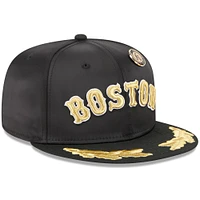 Men's New Era  Black Boston Red Sox 2025 59FIFTY Day Gold Leaf Fitted Hat