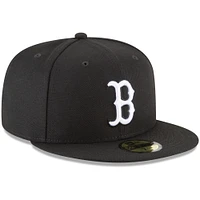 Men's New Era Black Boston Red Sox 59FIFTY Fitted Hat