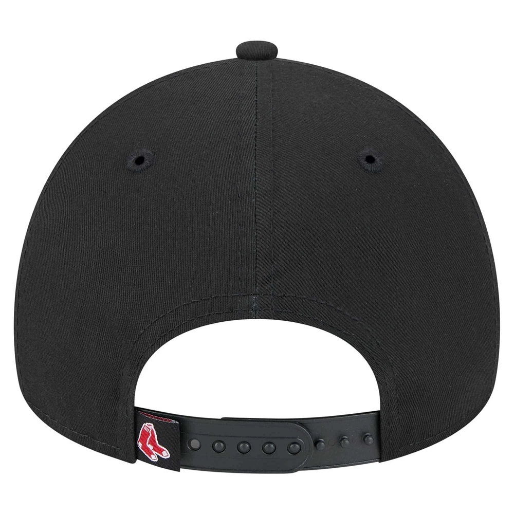 Casquette ajustable 9FORTY A-Frame noire des Red Sox de Boston de New Era pour homme