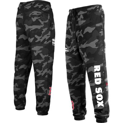 Men's New Era Black Boston Red Sox Camo Jogger Pants