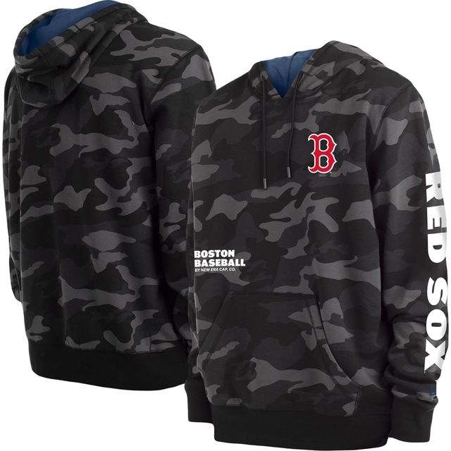 Chandail à capuchon motif camouflage Boston Red Sox New Era pour homme de couleur noire