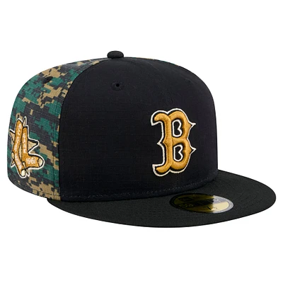 Casquette ajustée 59FIFTY Digi Camo Boston Red Sox noire New Era pour homme