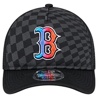 Casquette ajustable 9FORTY A-Frame M-Crown Trucker noire à motif dégradé Boston Red Sox de New Era pour homme