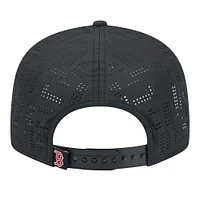 Men's New Era  Black Boston Red Sox Laser Cut 9FIFTY Snapback Hat