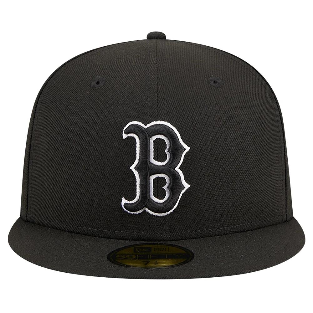 Casquette ajustée 59FIFTY noire avec logo des Red Sox de Boston New Era pour hommes