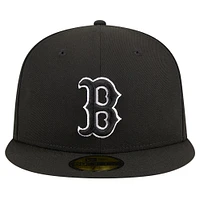 Casquette ajustée 59FIFTY noire avec logo des Red Sox de Boston New Era pour hommes