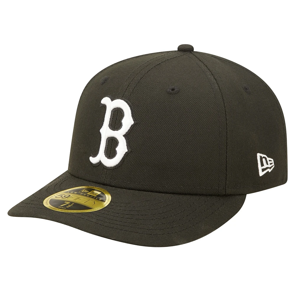 Men's New Era Black Boston Red Sox Low Profile 59FIFTY Fitted Hat