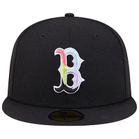 Casquette ajustée 59FIFTY noire New Era Boston Red Sox pour homme