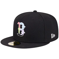 Casquette ajustée 59FIFTY noire New Era Boston Red Sox pour homme