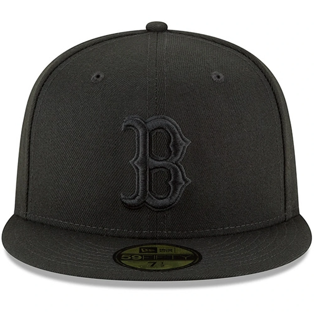Casquette ajustée 59FIFTY de base avec logo principal des Boston Red Sox New Era pour homme, noire