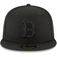 Casquette ajustée 59FIFTY de base avec logo principal des Boston Red Sox New Era pour homme, noire