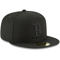 Casquette ajustée 59FIFTY de base avec logo principal des Boston Red Sox New Era pour homme, noire