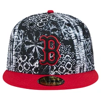 Casquette ajustée 59FIFTY New Era pour hommes, noire, Boston Red Sox Sands