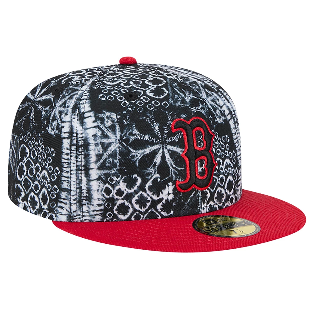 Casquette ajustée 59FIFTY New Era pour hommes, noire, Boston Red Sox Sands