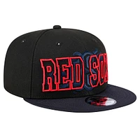 Men's New Era Black Boston Red Sox Splatter 9FIFTY Snapback Hat