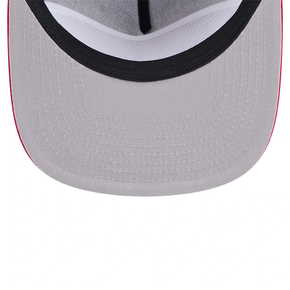 Men's New Era Black Boston Red Sox Throwback Meshback Golfer Hat