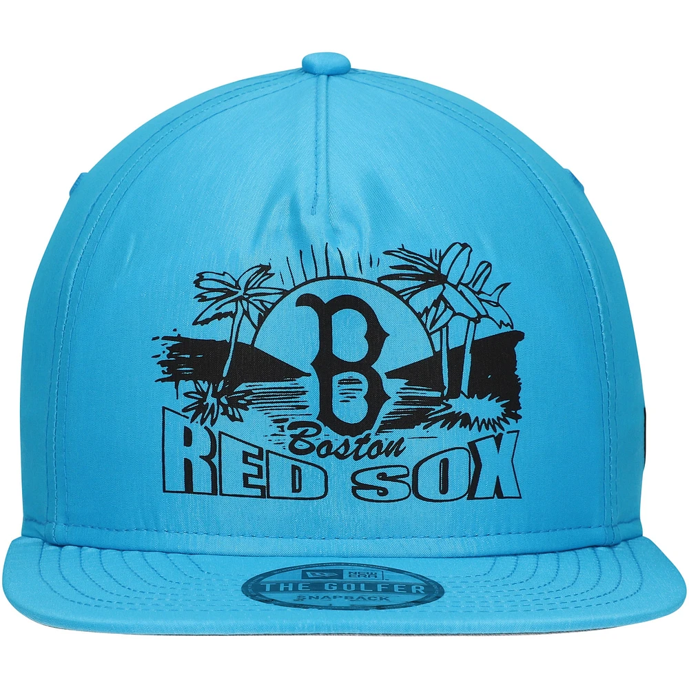 Casquette Snapback New Era pour homme, bleu, Boston Red Sox Neon Golfer