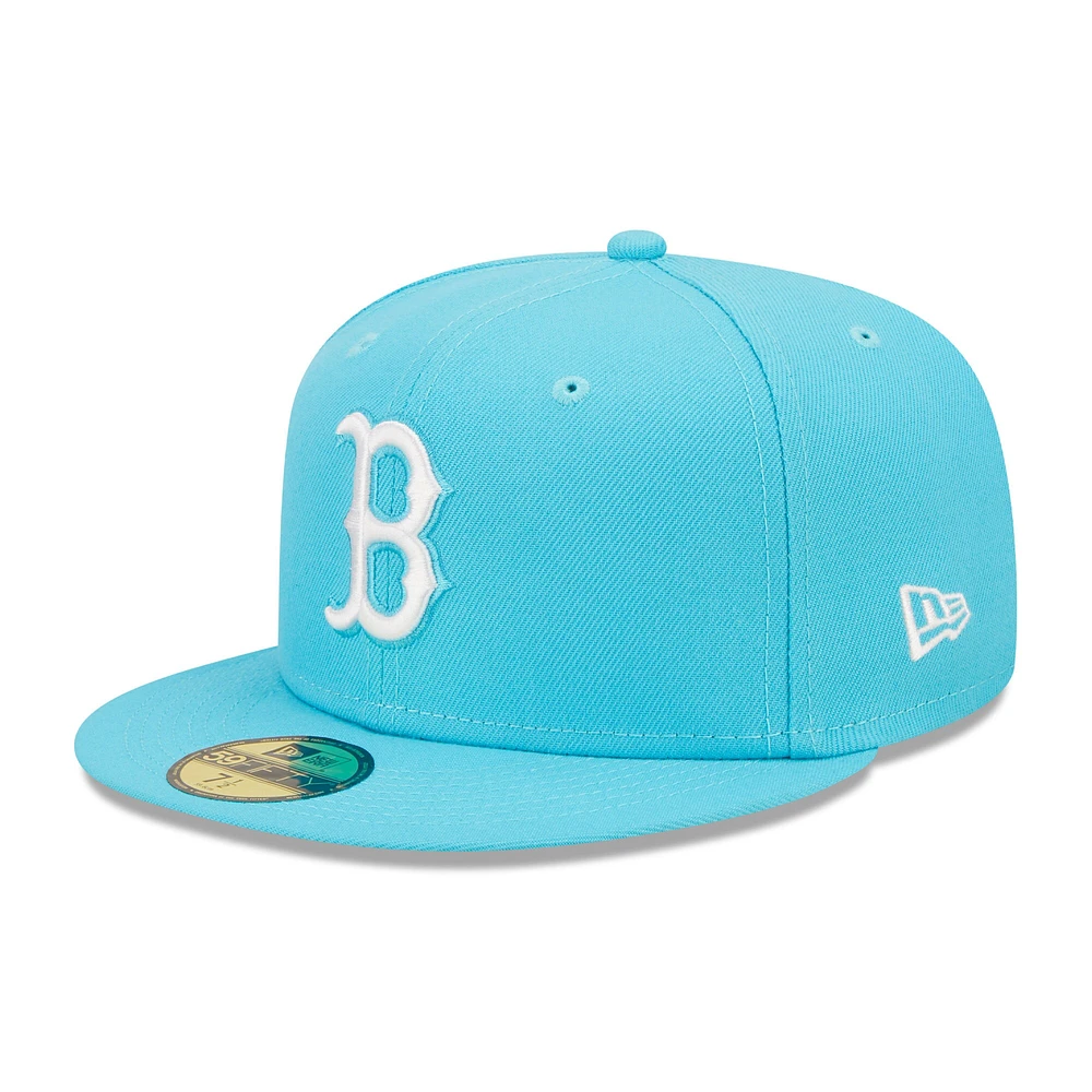 Casquette ajustée 59FIFTY avec logo Vice Highlighter Boston Red Sox New Era pour homme, bleu