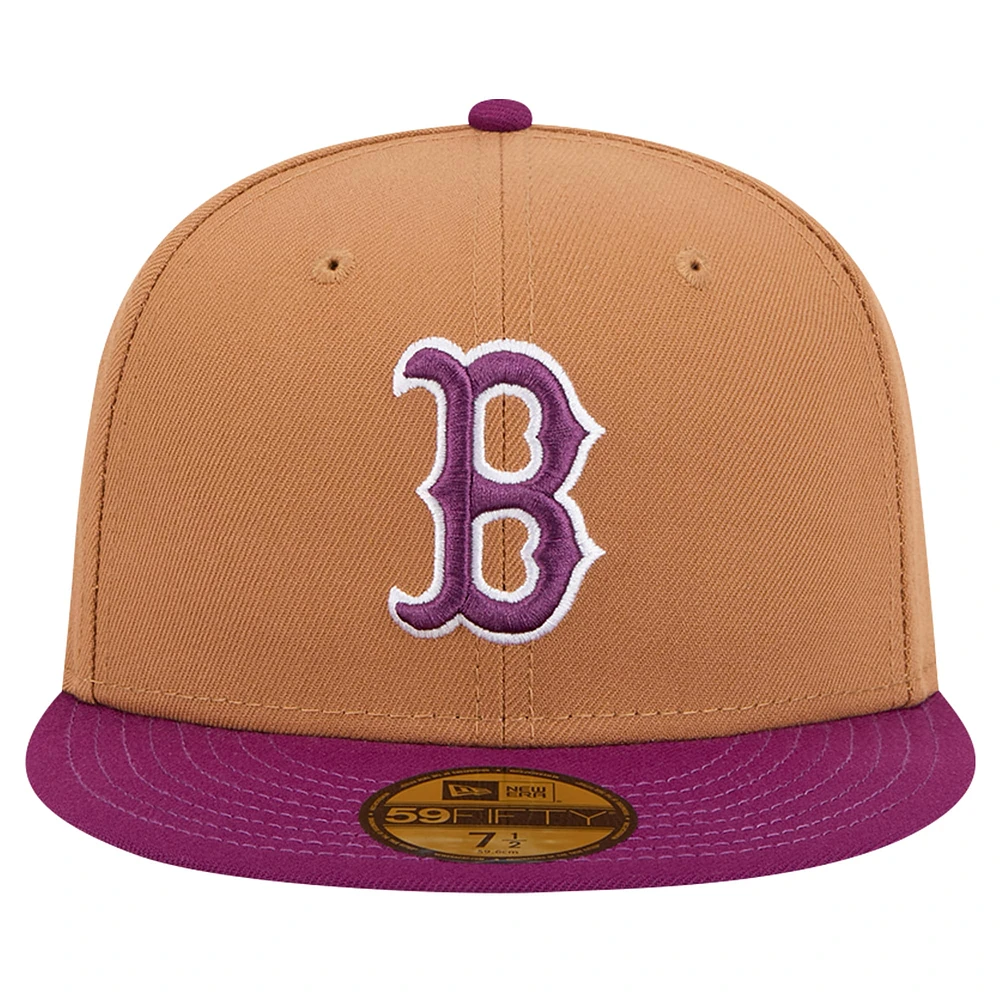 Men's New Era Brown/Purple Boston Red Sox Two-Tone Color Pack 59FIFTY Fitted Hat