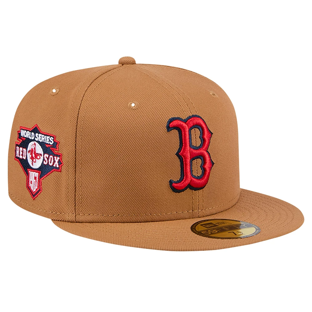 Casquette ajustée 59FIFTY New Era pour hommes des Red Sox de Boston marron