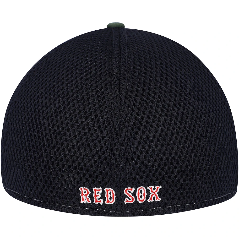 Men's New Era Camo Boston Red Sox Team Neo 39THIRTY Flex Hat