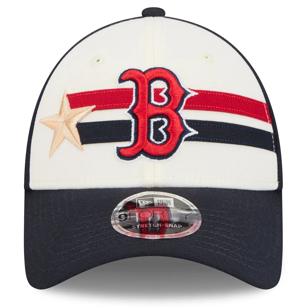 Men's New Era  Cream/Navy Boston Red Sox 2024 MLB All-Star Game  9FORTY Adjustable Hat